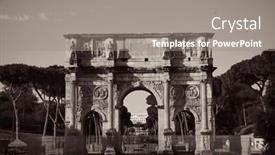  Presentation with constantine - Amazing presentation theme having arch-of-constantine-in-rome backdrop and a gray colored foreground