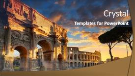  Presentation with constantine - PPT layouts consisting of arch-of-constantine-the-great background and a ocean colored foreground