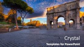  Presentation with constantine - Audience pleasing PPT layouts consisting of arch-of-constantine-the-great backdrop and a dark gray colored foreground
