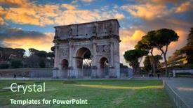  Presentation with constantine - Colorful PPT layouts enhanced with arch-of-constantine-the-great backdrop and a ocean colored foreground
