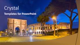  Presentation with constantine - Cool new PPT layouts with arch-of-constantine backdrop and a navy blue colored foreground