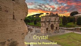  Presentation with rome - Amazing presentation theme having arch-of-constantine backdrop and a violet colored foreground