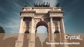  Presentation with peace - PPT layouts enhanced with arch of peace or arco background and a coral colored foreground