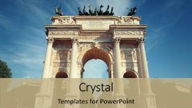  Presentation with peace - Cool new slides with arch of peace or arco backdrop and a coral colored foreground
