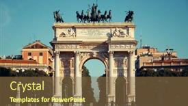  Presentation with peace - Slides enhanced with arch-of-peace-or-arco background and a tawny brown colored foreground