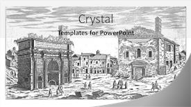  Presentation with engraving - Beautiful PPT theme featuring arch-of-septimius-severus backdrop and a light gray colored foreground