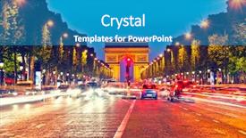  Presentation with dusk - Cool new slides with arch of triumph and champs backdrop and a teal colored foreground