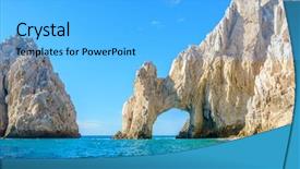  Presentation with mexico - PPT layouts with arch point el arco background and a light blue colored foreground