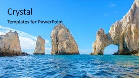  Presentation with mexico - PPT layouts having arch point el arco background and a light blue colored foreground