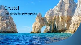  Presentation with mexico - Theme having arch point el arco background and a light blue colored foreground