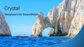  Presentation with mexico - PPT layouts enhanced with arch point el arco background and a light blue colored foreground