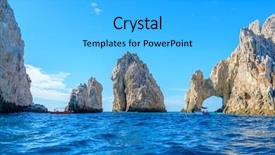  Presentation with end - Beautiful presentation design featuring arch point el arco backdrop and a  colored foreground