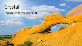  Presentation with array - PPT theme with arch spitzkoppe namibia natural array background and a light blue colored foreground