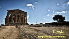  Presentation with archaeological - Amazing theme having archaeological site in the valley backdrop and a tawny brown colored foreground