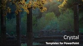  Presentation with archaeological - Cool new slide deck with archaeological site of olympia unesco world heritage in greece backdrop and a dark gray colored foreground