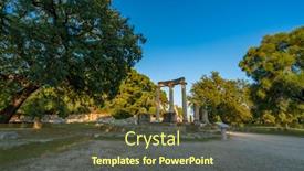  Presentation with archaeological - Audience pleasing presentation design consisting of archaeological-site-of-olympia-unesco backdrop and a tawny brown colored foreground