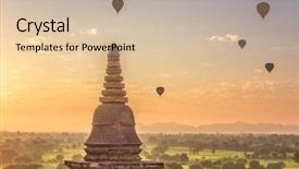  Presentation with myanmar bagan - Cool new slide set with archaeology - bagan myanmar ancient temple ruins backdrop and a lemonade colored foreground