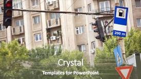  Presentation with kpi traffic light - PPT theme consisting of archaic traffic signs and lights background and a  colored foreground