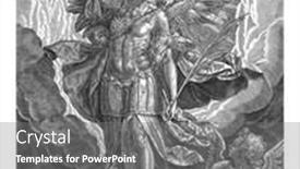  Presentation with satan - Beautiful slide set featuring archangel-michael-in-armor-tramples backdrop and a gray colored foreground