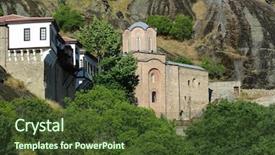  Presentation with holy - Presentation theme consisting of archangeld - monastery holy archangel michael varos background and a  colored foreground