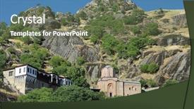  Presentation with holy - Beautiful slide set featuring moon cake and tea - chinese backdrop and a tawny brown colored foreground.