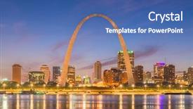  Presentation with cityscape - Cool new presentation with arche - st louis missouri usa downtown backdrop and a ocean colored foreground