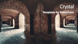  Presentation with structure - Cool new slide deck with arche - walkway with arch structure castell backdrop and a  colored foreground