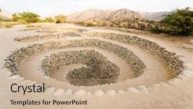  Presentation with inca machu picchu peru view - Slides consisting of acueductos pre incas nazca peru background and a coral colored foreground