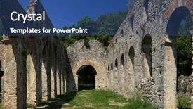  Presentation with albania - Presentation theme with site of butrint in albania background and a ocean colored foreground