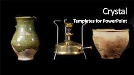  Presentation with archeology - Audience pleasing theme consisting of archeology as hobby old russian home items backdrop and a black colored foreground