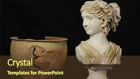  Presentation with archeology - Slides with archeology the history of civilization background and a tawny brown colored foreground