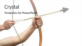  Presentation with release - Cool new presentation with archer preparing to release arrow backdrop and a white colored foreground