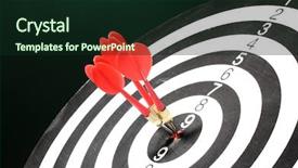  Presentation with archery - Presentation design enhanced with archery targets - dart board with darts background and a wine colored foreground