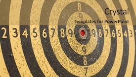  Presentation with closeup of a paper boat - Audience pleasing theme consisting of archery targets - darts board closeup full backdrop and a  colored foreground