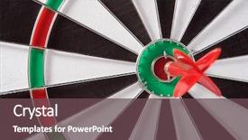  Presentation with archery - Slide deck consisting of archery targets - darts with arrow background and a tawny brown colored foreground