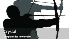  Presentation with archery - Presentation theme having archery background and a wine colored foreground