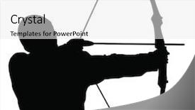  Presentation with archery - Presentation design enhanced with archery background and a white colored foreground