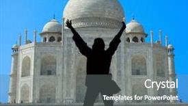  Presentation with taj mahal - Presentation theme enhanced with arches at the taj mahal background and a gray colored foreground