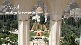  Presentation with arches - Amazing slides having arches bahai gardens haifa israel backdrop and a gray colored foreground