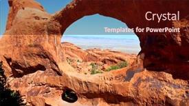  Presentation with arches national park - Slide set consisting of arches-national-park-utah-usa background and a wine colored foreground