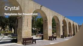  Presentation with arches - Beautiful PPT theme featuring arches-of-the-upper-barrakka backdrop and a  colored foreground