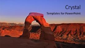  Presentation with national - Presentation design having arching - delicate arch in arches national background and a light blue colored foreground
