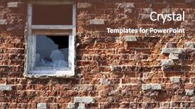  Presentation with brick wall - Cool new theme with architechture - brick wall with window backdrop and a tawny brown colored foreground