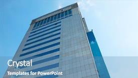  Presentation with building - Colorful theme enhanced with architechture - closeup shot of building backdrop and a teal colored foreground