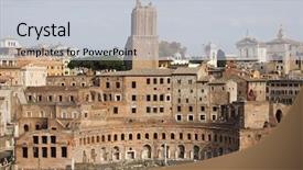  Presentation with market - Theme featuring architechture - market of traianus background and a  colored foreground