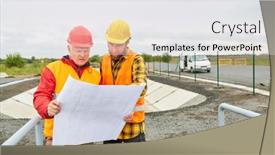  Presentation with building construction - Amazing PPT layouts having architect-and-construction-worker-look backdrop and a white colored foreground