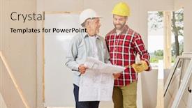  Presentation with craftsman - Beautiful theme featuring architect-and-craftsman-talk backdrop and a lemonade colored foreground