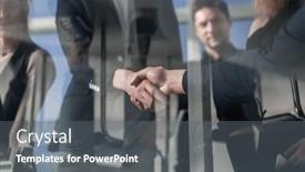  Presentation with shaking hands - Audience pleasing presentation theme consisting of architect-and-engineer-construction-workers backdrop and a gray colored foreground