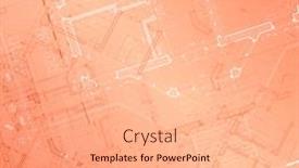 Presentation with vector - Colorful theme enhanced with architect blueprint bitmap copy my backdrop and a coral colored foreground