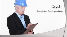  Presentation with drafting - Slide set featuring architect drafting report background and a  colored foreground